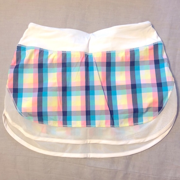 lululemon Hotty Hot skirt neon plaid 4 regular - Picture 1 of 5